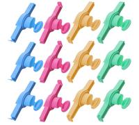 SUPVOX 12 Pinces pour Paquet à Goûter en Plastique, Clips Multi-usages Réutilisables, Haute Dureté, Ne Se Déforment Pas, pour Fermeture Hermétique des Emballages Alimentaires