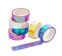 SUPVOX 12pcs Ensemble de Washi Tape Ruban Adhésif holographique Rouleaux de Masquage pour Travaux Manuels Loisirs Créatifs DIY Décoration Scrapbooking Autocollant (Couleur mélangée)