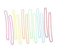 SUPVOX 12pièces Lot De Colliers De Perles Fluo Vintage Pour Bal Masqué Accessoires Soirée Années Légers Et Résistants Couleurs Vives Pour Fêtes Costumées Et Carnavals