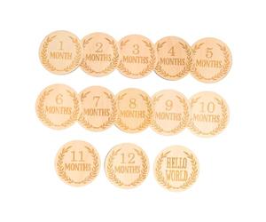 SUPVOX 13pièces Disques Bois Épi De Blé Pour Annoncer Une Naissance Lors Une Shower