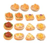 SUPVOX 15 Pièces de Miniatures Alimentaires DIY pour Maison de Poupée Maquettes D’Aliments Réalistes en Plastique Ornements Décoratifs Variés Accessoires Miniatures pour Diorama et