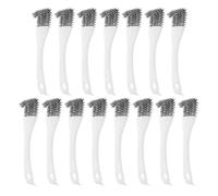 SUPVOX 15 Pièces Kit de Brosses Nettoyantes pour Cage à Oiseaux avec Long Manche Outil Double Face pour Enlever les Déjections Brosse et Grattoir Résistants pour Cages et Perchoirs de