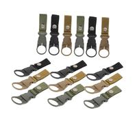 SUPVOX 15 Pièces Mousquetons pour Bouteille à Eau avec Sangle Nylon Résistante et Clip Rapide Accessoire Polyvalent pour Randonnée Camping Cyclisme et Trekking Noir Kaki et Vert