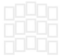 SUPVOX 15 Pièces Passe-partout Cadre Blanc pour Photos 7x5 Pouces, Papier | Intérieur Blanc, Surface Lisse et Brillante, Centre les Images 6x4 Pouces, pour Bureaux et Cours D'art