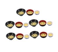 SUPVOX 15 Pièces Ramen Bowls Set Miniature Dollhouse Food Realistic Fake Noodle Bowl Craft Accessory for Creative Play and DIY Decoration
