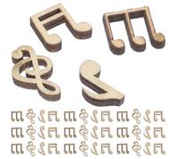 SUPVOX 150 Tranches de Bois Naturel de Notes de Musique, Pièces Non Finies pour Bricolage Créatif, Décoration Musicale, Accessoires Diy, Lot Mixte 2 Paquets Style Style Aléatoire