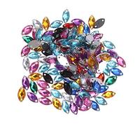 Supvox 150pcs strass à coudre strass cristal dos plat classique oeil de cheval pour vêtements de bricolage couture artisanale (couleurs mélangées)