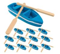 SUPVOX 16 Ensemble Miniatures Bateaux Modèles Résine et Bois Figurines de Voiliers Miniatures pour Décoration Nautique Accessoires DIY pour Créations Paysages Marins
