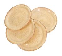 SUPVOX 16 Pièces Assiette Papier Imitation Bois Vintage