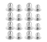 SUPVOX 16 Pièces Bouton de Couvercle Poignée Ergonomique en Acier Inoxydable Argenté Accessoire de la Cuisine Résistant Chaleur pour Casseroles et Autocuiseurs