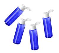 SUPVOX 16 Pièces Flacon de Maquillage Voyages 100ml, Bouteille à Pompe à Presser en Plastique Bleu, Contenant de Maquillage Rechargeable à Clapet, pour Voyages et Déplacements
