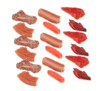 SUPVOX 18 Pcs Réalistes Modèles Alimentaires Plastique Stable pour Décoration Cuisine et Table Accessoires Photographie et Projets Créatifs DIY Simulations de Viande Artificielle