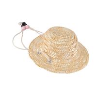 SUPVOX 1pièce Chapeau Paille Ajustable pour Animaux De Compagnie Accessoire De Protection Solaire pour Et Chiens Couleur Aléatoire