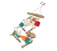 SUPVOX 1pièces Jouet à Mâcher pour Hamster Accessoire Suspendu Jouet Intéressant pour Chinchillas Et Petits Animaux Set De Forme De Balle Rotin avec Naturel