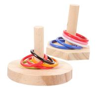 SUPVOX 2 Ensembles Éducatif pour Perroquet Anneaux Colorés en Matière Naturelle pour Entraînement Intelligence et Stimulation des Oiseaux Adapté Perruches et Couleur Aléatoire