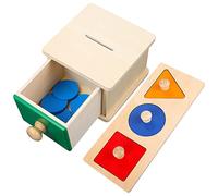 SUPVOX 2 Ensembles Jeu Éducatif Bois pour Tout Petits de Jouets avec Boîte Puzzles Géométriques pour Développer la Coordination Reconnaissance des Formes