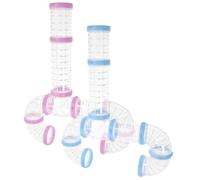 SUPVOX 2 Ensembles Kit de Tubes Transparents pour Cage à Hamster Tunnel pour Petits Rongeurs Accessoires Cage Hamster Multifonctions Extension Extérieure Pratique pour Jeu et Exploration