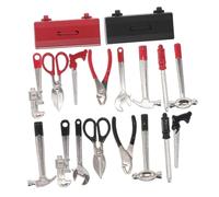 SUPVOX 2 Ensembles Miniature Dollhouse Repair Tools Set with Box Realistic Hammer Pliers Wrench Screwdriver for Doll House Decoration and Crafting
