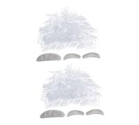 SUPVOX 2 Ensembles Perruque Blanche pour Costume de Scientifique Barbe et Sourcils Accessoires Cosplay pour Fête à Thème et Halloween