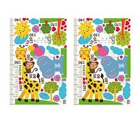 SUPVOX 2 Feuilles hauteur stickers Nursery stickers muraux pour enfants stickers muraux animaux stickers muraux de dessin animé autocollants de chambre stickers muraux chambre PVC