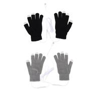 SUPVOX 2 Paires Gants Chauffants USB Écran Tactile pour Hiver Gants Chauffants Homme Femme Chaleur Confortable Légers et Flexibles pour Smartphone et Ordinateur
