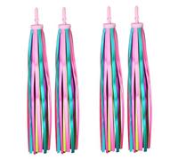 SUPVOX 2 paires Rubans de Guidon pour Garçon Fille de Streamers Colorés pour et Trottinette Décoration Facile et Attrayante pour Filles et Garçons