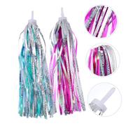 SUPVOX 2 Paires Rubans Streamers Colorés pour Guidon de Garçon Fille Accessoires Décoratifs Faciles à Installer pour Scooter Tricycle Glands et Festifs