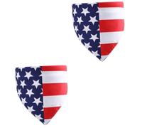 SUPVOX 2 Pcs Fête De L'Indépendance Triangle Écharpe Animal Triangle Drapeau Bandana Quatrième Juillet Bandana Fête De L'Indépendance Chiot Collier Patriotique Bandana