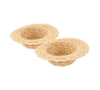 SUPVOX 2 Pièces Accessoires DIY pour Poupées Chapeaux Tissés Main pour Créations Artisanales pour Décoration et Objets de Décor