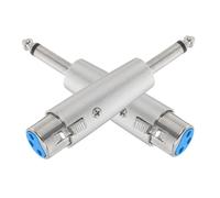 SUPVOX 2 pièces Adaptateur Audio Xlr Femelle vers Jack Métal Connecteur Microphone Stable pour Mixeur Audio PC Performances Scéniques et Streaming Live Lot