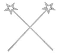 SUPVOX 2 Pièces Baguette D'étoile Décorations Fée Enfants Jouets pour Filles Déguisement Enfant Baguette Étoile Scintillante Baguette d'enfant en Bas Âge Plastique