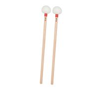 SUPVOX 2 pièces Baguettes de Batterie Bois avec Tête Feutre Blanc Mailloches pour Timbales Instruments de Percussion Durables et Légères Accessoire Professionnel