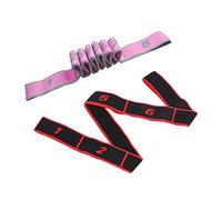 SUPVOX 2 pièces Bande Élastique Yoga Rouge et Rose Sangle Flexible pour Étirements Fitness et Musculation Ceinture de Yoga Portable pour Exercices de Renforcement et Stretching