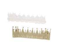 SUPVOX 2 Pièces Bandeaux Élastiques pour Garçon Fille avec Couronne Dentelle Blanc Ange et Or Vintage Accessoires Photo pour et Coiffure Né