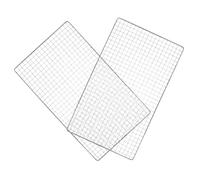 SUPVOX 2 pièces Barbecue Acier Inoxydable Rigide Filet Multifonction pour Grillades Plein Air Panier Grill Portable pour Viande Légumes et Fruits de Mer