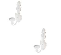 SUPVOX 2 Pièces Bougeoir Mural Rétro Bougeoir Vintage Support De Chandelier Appliques Bougies Murales Appliques Murales Rétro Tasses De Bougie Chauffe-plat Art Mural Le Fer Blanche