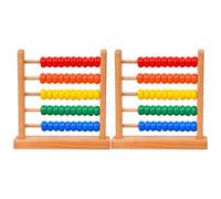 SUPVOX 2 pièces Boulier Bois Vintage Outil de Calcul Pratique pour Garçon Fille Éducatif Cognitive Apprentissage Ludique des Mathématiques Préscolaire