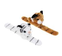 SUPVOX 2 pièces Bracelets Qui Claquent Animaux Peluche Accessoires Danniversaire Thème Jungle pour Garçon Fille de Fête et