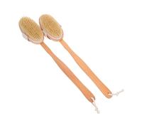 SUPVOX 2 pièces Brosse de Bain pour Animaux avec Long Manche Poils de Sanglier Brosse Pratique pour Toilettage de et Chiens Expérience de Bain Confortable et Rafraîchissante