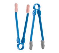 SUPVOX 2 pièces Brosse Douce Ergonomique pour Animaux Peigne de Toilettage pour Chiens et Chats Brosse Nettoyante pour Yeux et Taches Soin Oculaire Délicat pour Petits Animaux
