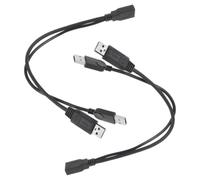 SUPVOX 2 Pièces Câble Extension USB 3.0 Noir Double Connecteur Mâle, Transfert de Données Haute Vitesse et Alimentation Renforcée pour Ordinateur Portable et Imprimante