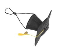 SUPVOX 2 Pièces Chapeau de baccalauréat Chapeau de Graduation pour Animaux de Compagnie Casquettes de Chien Chapeaux de Graduation pour Chiens Casquette de Graduation Chiot Chiffon Noir