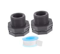 SUPVOX 2 pièces Connecteur PVC pour Réservoirs Eau Lot Ruban Détanchéité Raccord Passe Cloison Étanche pour Récupérateur de Pluie Usage Domestique et Industriel