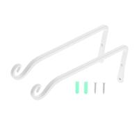 SUPVOX 2 pièces Crochet Pot de Fleurs Suspendu Forgé Support Mural Polyvalent pour Extérieurs Porte Plantes Stable pour Paniers Lanternes et Décorations