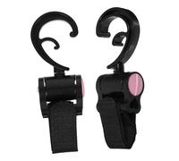 SUPVOX 2 pièces Crochets Poussette Accroche Multifonctionnelle Sans Perçage Accessoire Pratique pour Poussettes et Vélos Rose
