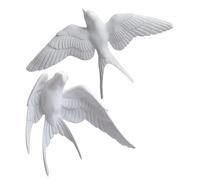 SUPVOX 2 pièces Décor Mural Oiseaux Résine Réaliste Hirondelles Décoratives Légères pour Salon Chambre et Ornements Muraux Faciles à Installer Modèle Doiseau pour Style Farmhouse