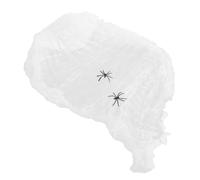 SUPVOX 2 Pièces Décoration d'halloween Hallowern Araignée Décorations Murales Intérieures d'halloween Toiles D'araignées Extensibles pour Halloween Blanche Plastique