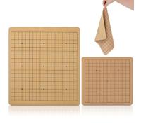SUPVOX 2 Pièces Échiquier Pliable Plateau De Go Jeu De Go Voyage Double Face Goban Traditionnel pour Enfants Jeu De Société Éducatif Développement Stratégique 32.50 X 31.00 X 0.20 Cm