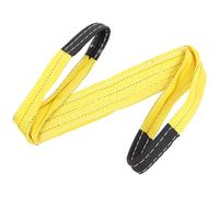 SUPVOX 2 Pièces Élingue de Levage en Polyester 3t Sangle de Levage à Œil Plat aux Deux Extrémités Rapport 5:1 Jaune pour Manutention de Charges