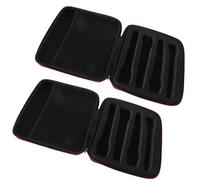 SUPVOX 2 Pièces Étui Microphone Sans Fil Rigide Slots avec Organisateur Câbles Sac Portable de Rangement Compact pour Voyage et Karaoke